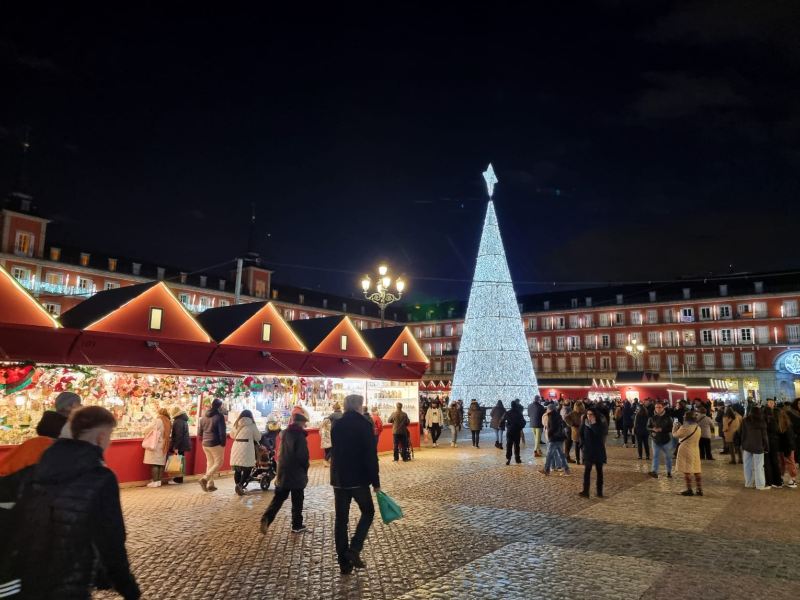 Mercado navideño Plaza Mayor en Madrid